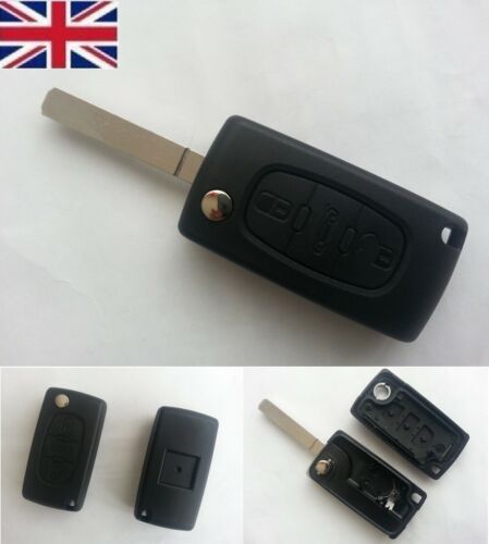 3 botones de repuesto FOB llave remota hoja para Peugeot 207 307 407 308 607  - Imagen 1 de 4