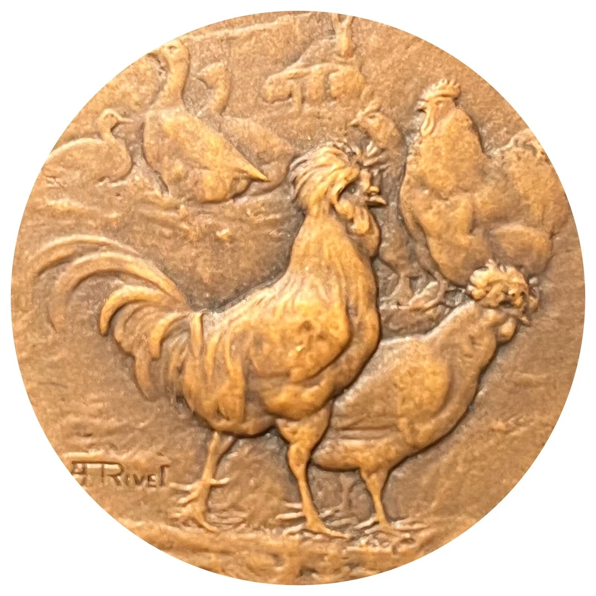 MÉDAILLE SOCIÉTÉ D'AVICULTURE DE FRANCE SIGNÉE ANDRIEU FECIT.H.DUBOIS
