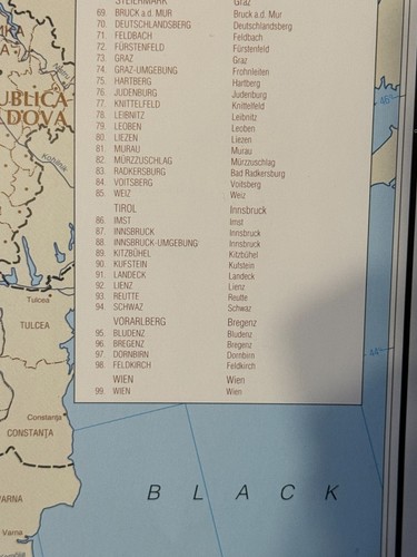 Mapa político de la Unión Europea Estados miembros regiones mapa de pared vintage años 1996 90 - Imagen 15 de 18