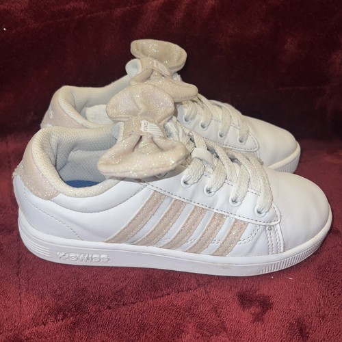KSwiss White Leather Sneakers Tennis Shoes Kids Size 13 - Picture 3 of 10