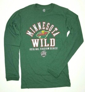 Minnesota-Wild-Men-039-s-Long-Sleeve-Tee-Green-Choose-Size-E