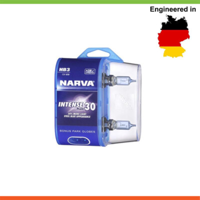 NARVA HB3 Halogen Globe 12V 60W Intense Plus 30 2 Pack For Honda Integra 2.0 Typ