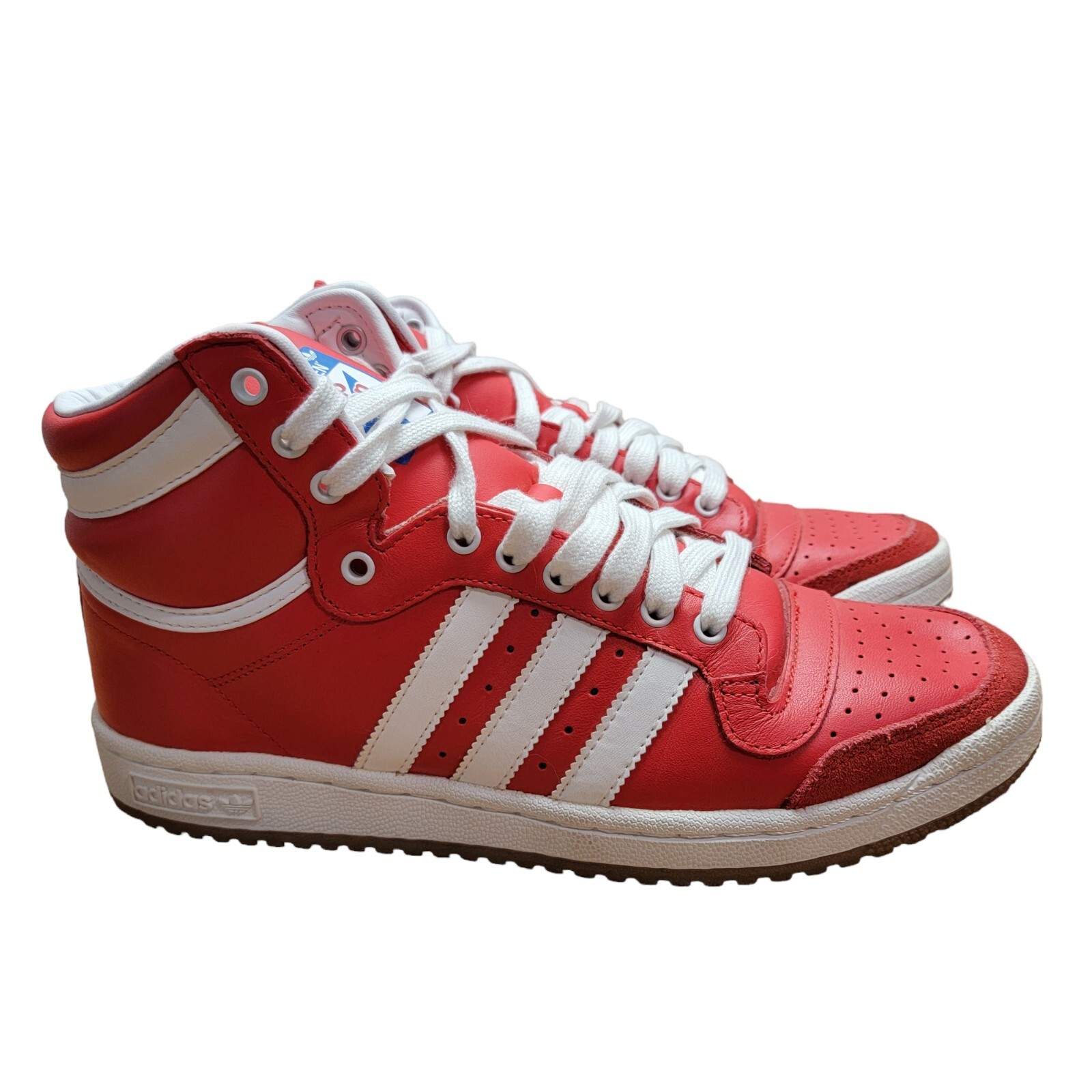 Adidas Originals Top Ten Hi Collegiate Red/Running Wh… Gem
