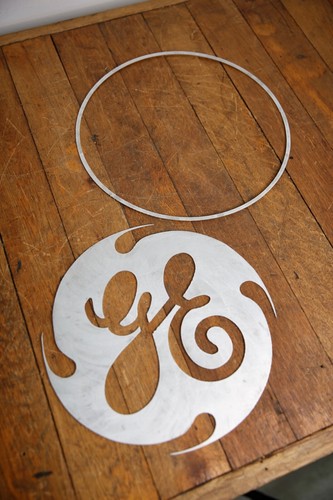 VERY RARE vintage General Electric GE Industrial metal sign template Fan motor - Picture 6 of 8