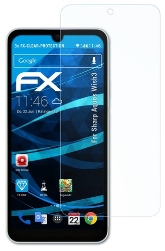 atFoliX 3x Pellicola Protettiva per Sharp Aquos Wish3 chiaro - Foto 3 di 9