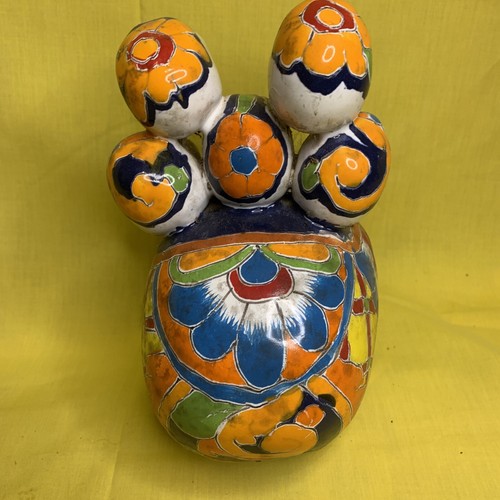Talavera Mexican Pottery Sugar Skull Figure Catrina Folk Art Gerardo Garcia - Picture 8 of 8