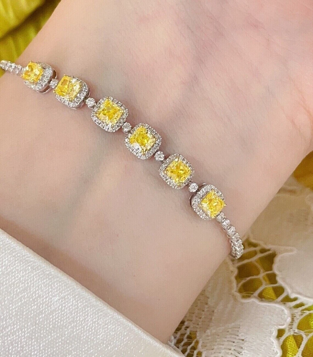 18K yellow diamond bracelet | Diamond bracelet, Fancy yellow diamond, Yellow  diamond