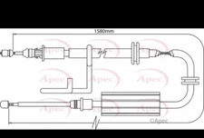 Handbrake Cable Rear Left CAB1268 Apec Hand Brake Parking LR001032 LR008807