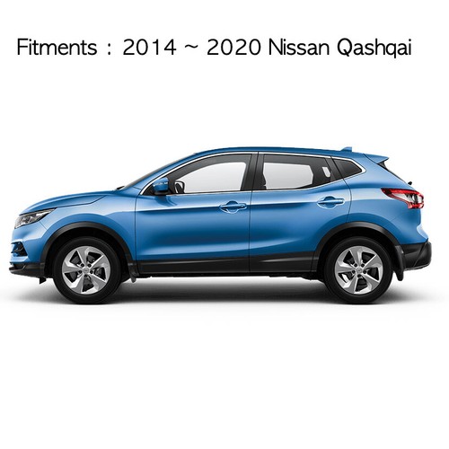 Black Dash Mat Covers with Red Stripe for 2014 ~ 2020 Nissan Qashqai RHD - Picture 2 of 7