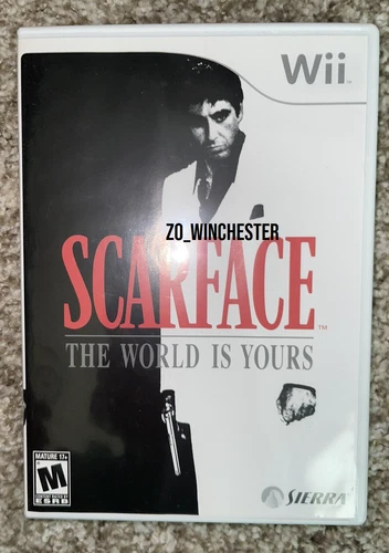 cib Scarface The World is Yours Wii Game Movie Tony Montana Al Pacino Mafia Gang
