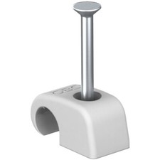 OBO Bettermann 2228629 Cable Clips 7mm Max Grey 100pcs Installed Nails