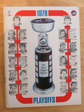 1978 WHA Playoffs WINNIPEG JETS vs BIRMINGHAM BULLS Program TED GREEN HENDERSON