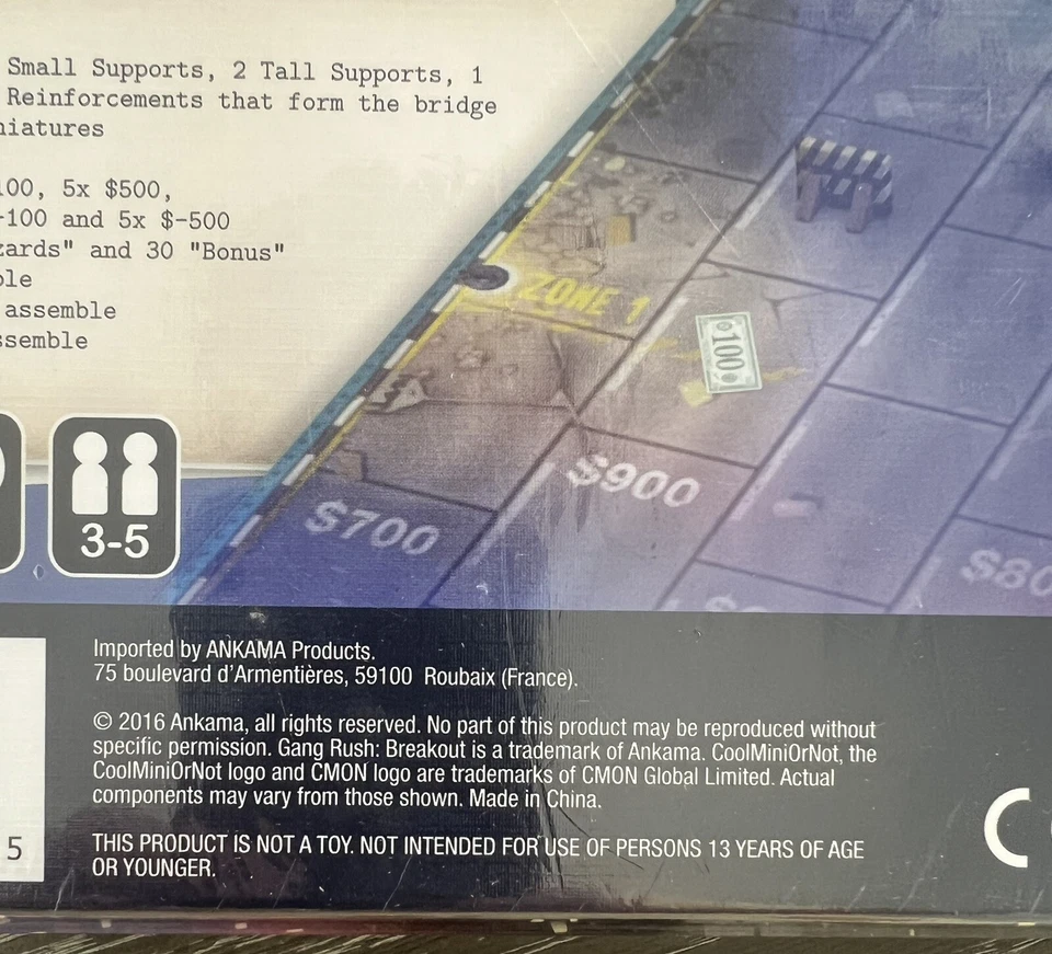 Gang Rush Breakout Board Game 2016 ANKAMA Products, New and Sealed - Image 4 of 4