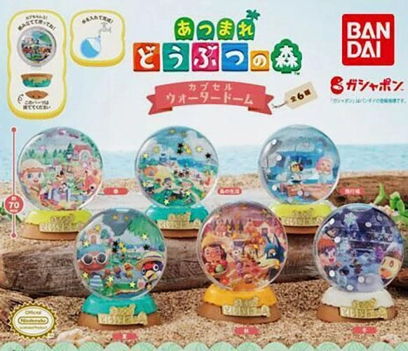 Animal Crossing Capsule Water Dome 6 types set Gacha Capsule Toy