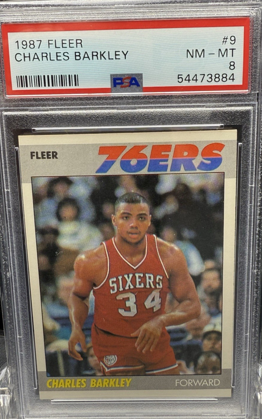 1987  FLEER     CHARLES BARKLEY  #9    PSA 8