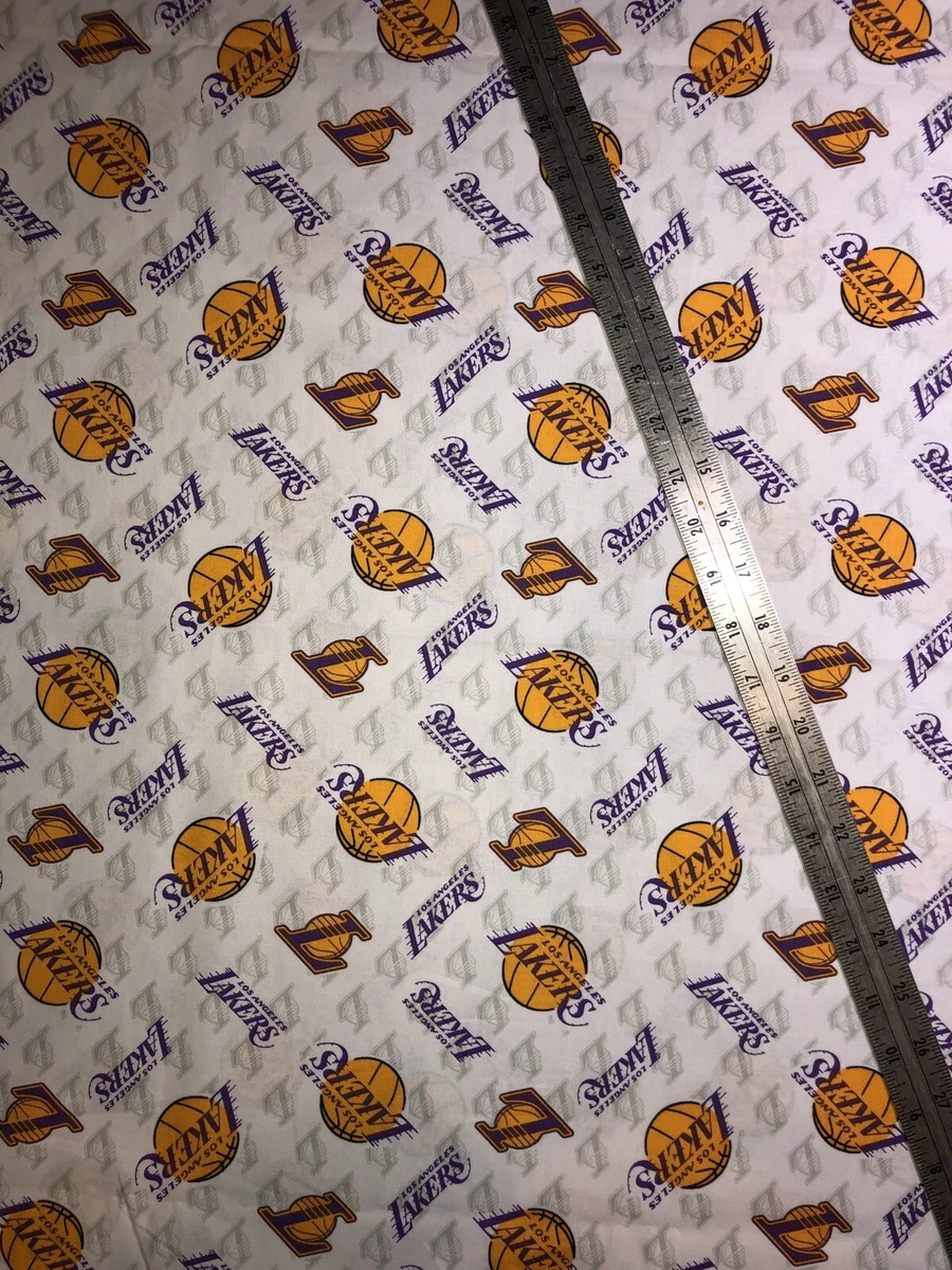 NBA Los Angeles LAKERS Cotton Fabric 1 2 Yard 18