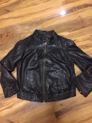 Gap Mädchen Echtlederjacke Alter 4-7 Jahre 
