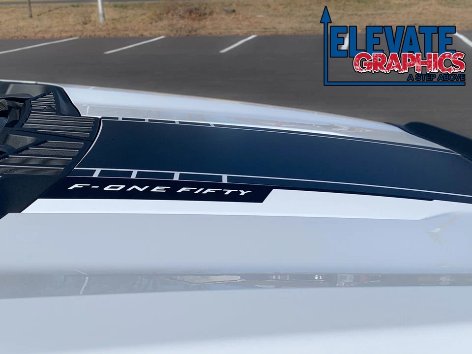 2021-2026 Para Ford F-150 Calcomanías Capucha Lanza Rayas Vinilo Auto Gráficos Pegatinas Foto 4 de 4