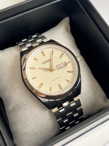 Citizen Automatic Watch * Mechanical Sapphire NP4014-54P Rose Gold & Silver - Picture 2 of 7