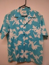 HAWAIIAN Print Men's Aloha Shirt / Helena's  LARGE