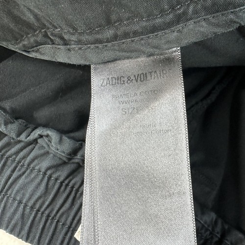 ZADIG & VOLTAIRE Black Pomelo Cotton Side Stripe Pants Women's Size 38 US S - Picture 8 of 9