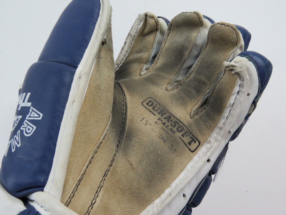 Gants De Baseball Saranac Pro Vintage Homme - Bleu Et Blanc - Taille M - Droitier Et Gaucher - Équipement De Sport