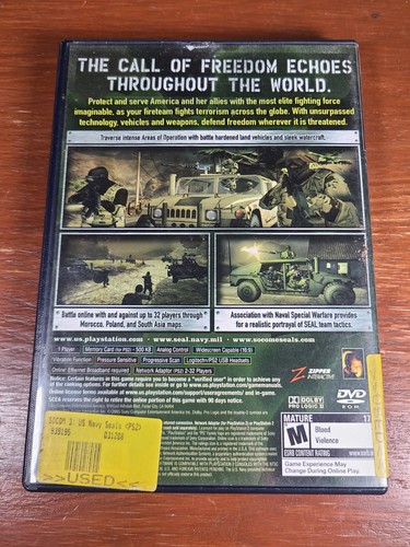SOCOM 3: U.S. Navy SEALs (PlayStation 2 PS2) Complete w/ Manual CIB Black Label - Picture 2 of 3