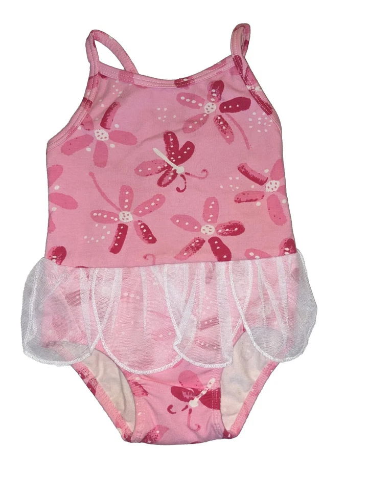Nuevo con etiquetas Traje de baño tutú tutú rosa de una pieza para bebé niña dulce y sombrero para el sol, 24 meses Foto 2 de 4