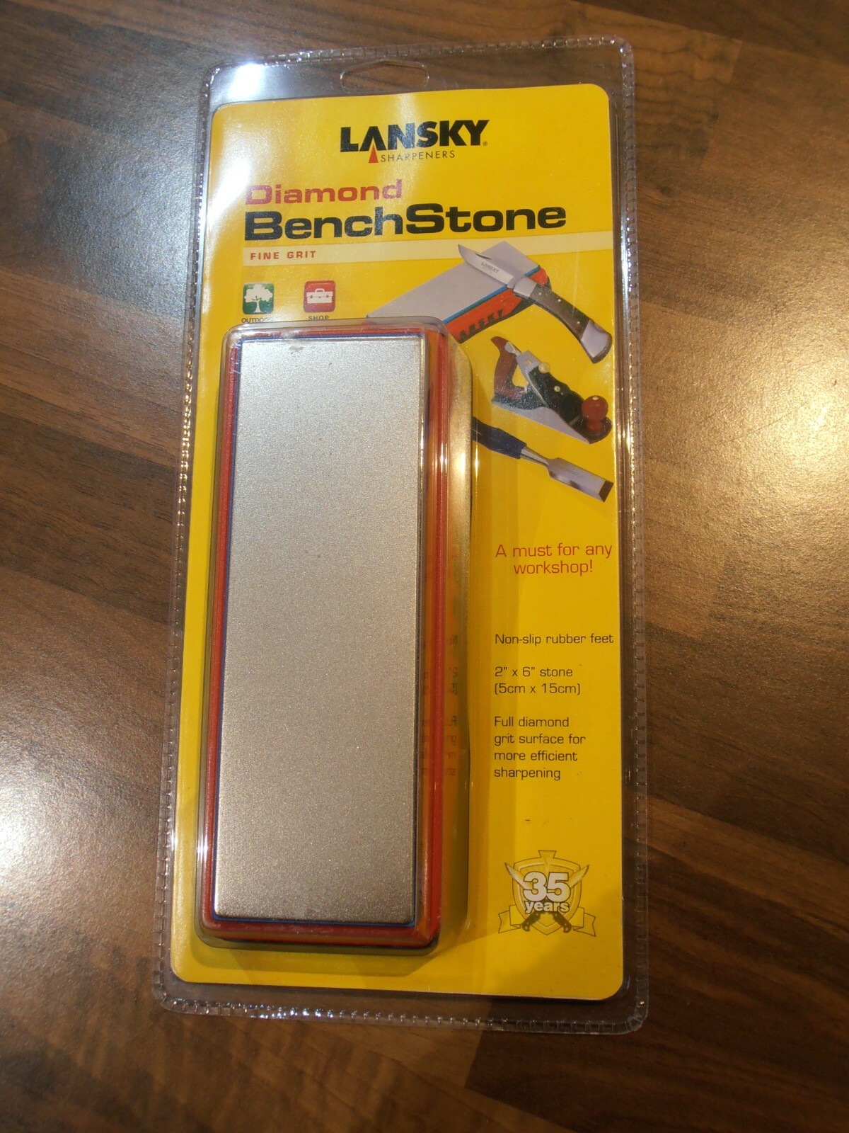 Lansky Diamond Bench Sharpening Stone  Fine Grit 6 x 2"" BN