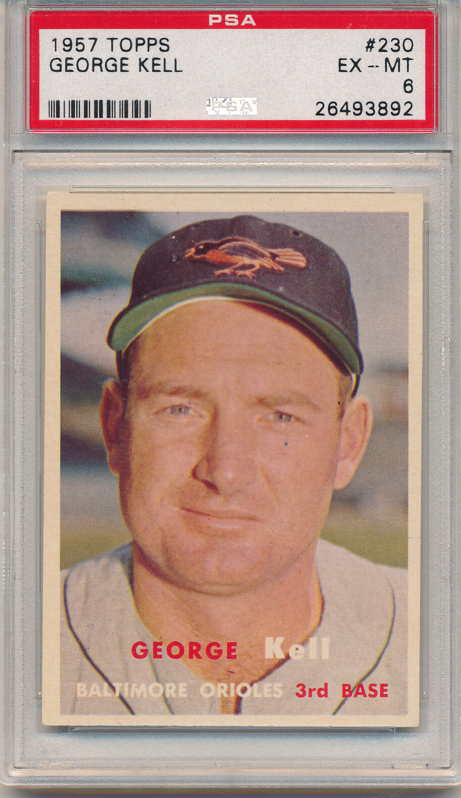 1957 Topps George Kell (HOF) (#230) PSA6 PSA