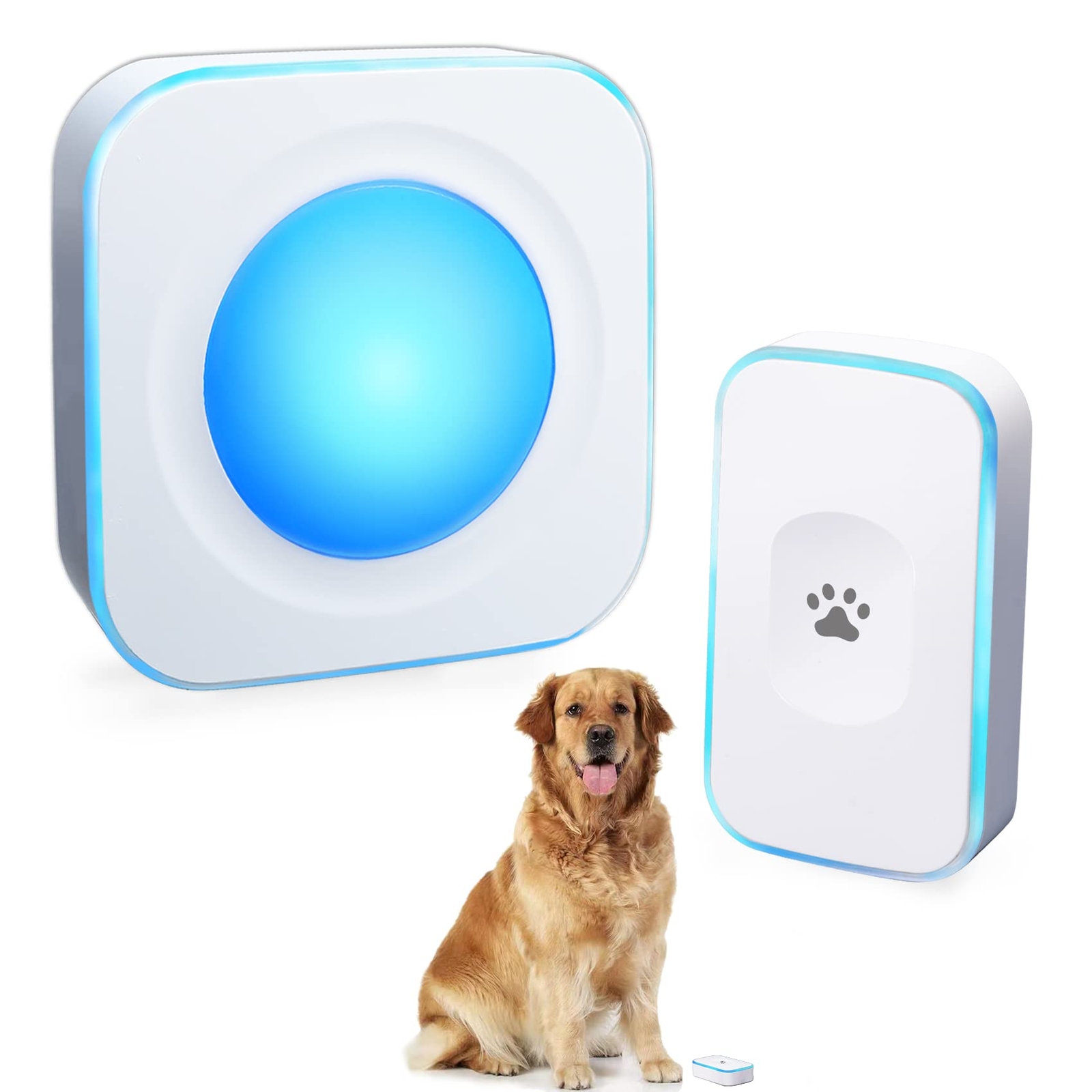 Wireless Doorbell with Flashing Light for Dogs 1200ft Range Waterproof Touch Bell-image