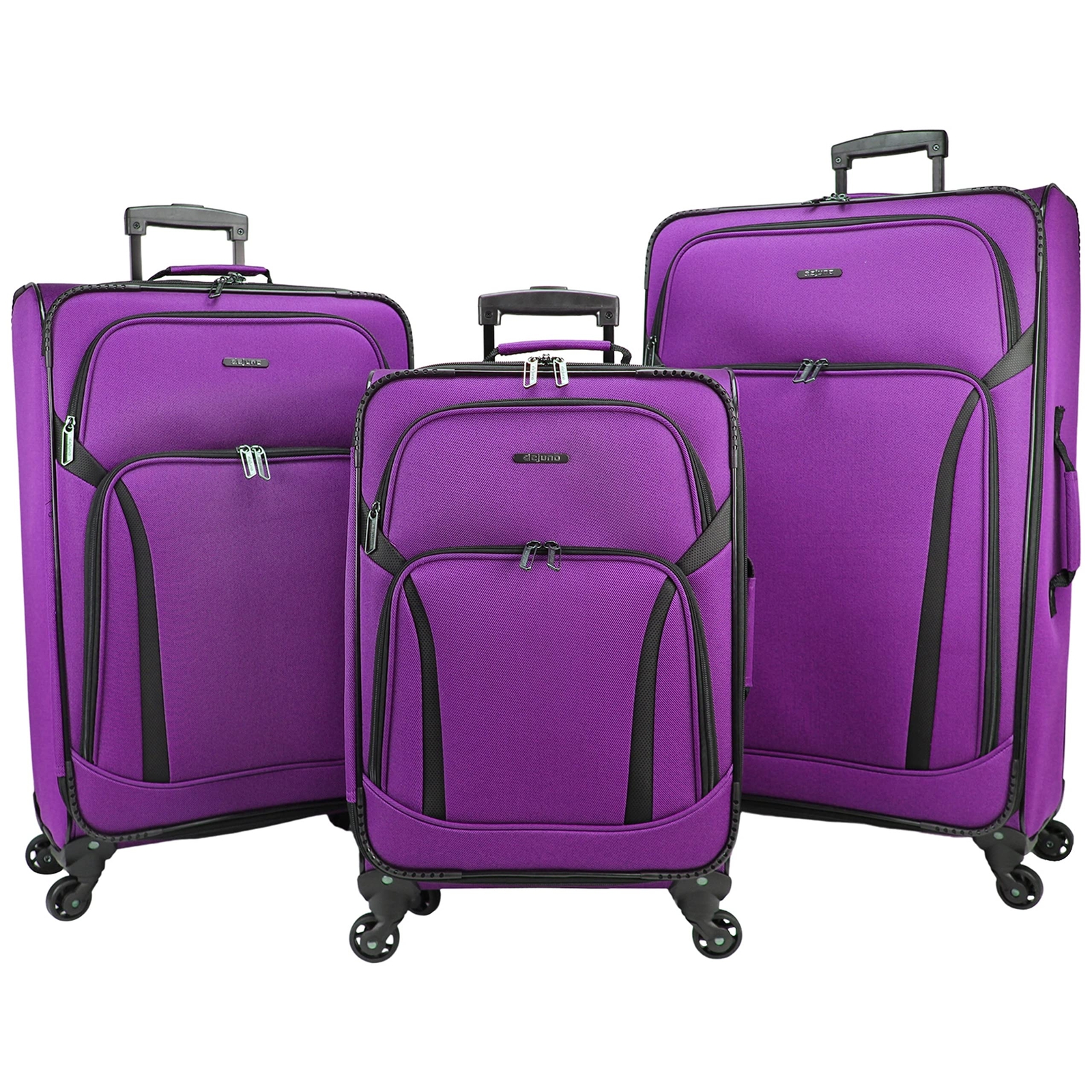 Oslo Lightweight Expandable Spinner Luggage, Purple, 3-Piece Set