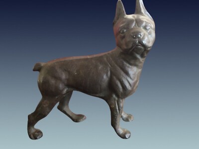 Antique cast iron bull dog Door Porter