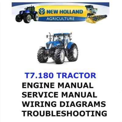 NEW HOLLAND T7.180 TRACTOR MANUAL SHOP SERVICE ENGINE REPAIR PDF