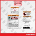 Suzuki LTR 450 ATV Warning Symbol Stickers Decals Reproduction Full Set