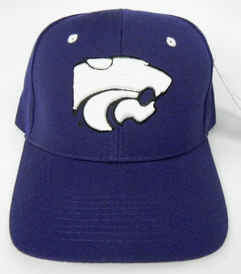 KANSAS ST. STATE WILDCATS PURPLE NCAA VINTAGE FITTED ZEPHYR DH CAP HAT NWT!