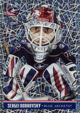 2018-19 NHL Stickers #61 Sergei Bobrovsky Col. Blue Jackets FOIL Hockey Sticker
