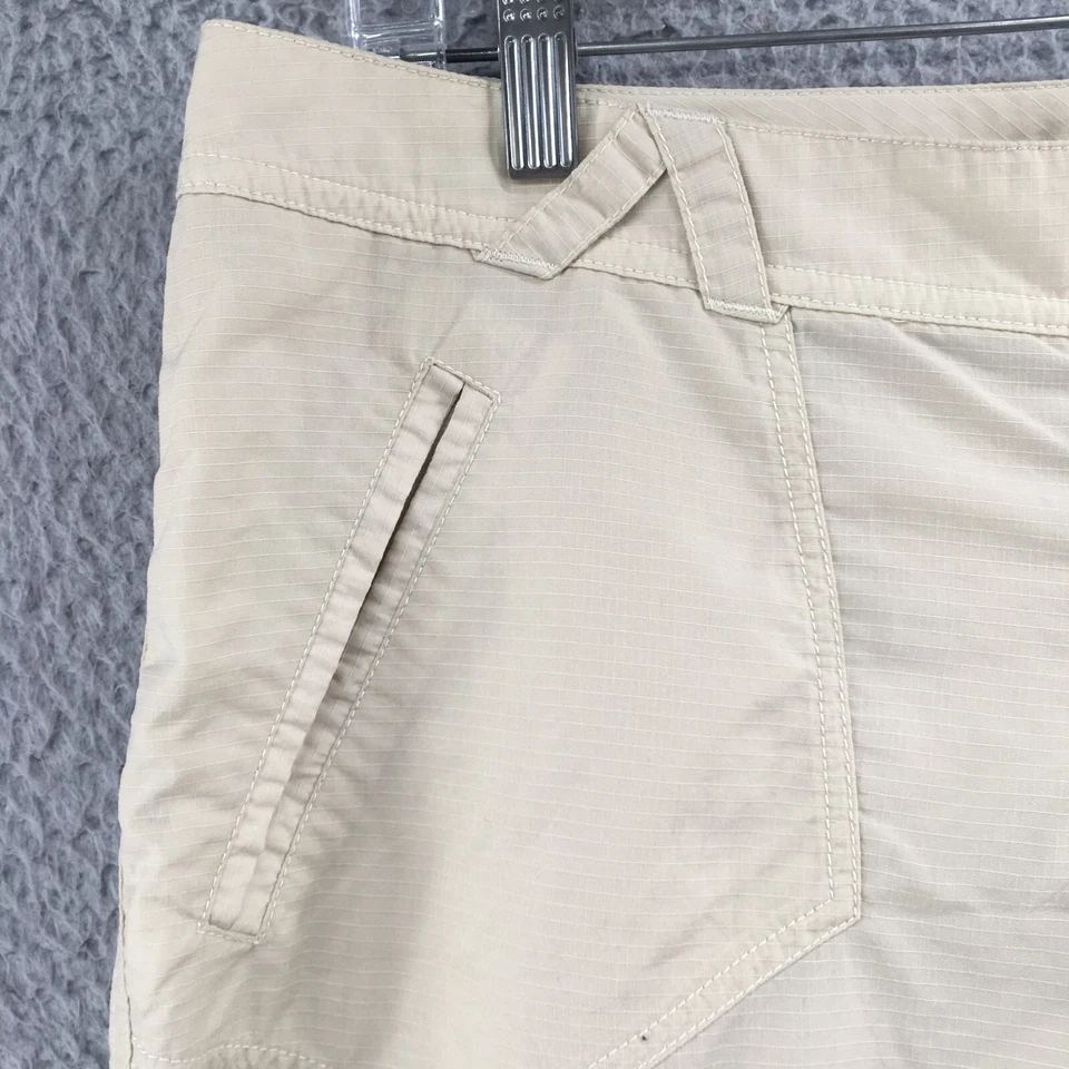 Pantalones chinos Nike Capri para mujer L (actual 34X22) beige tiro medio cordón cremallera mosca Foto 4 de 4