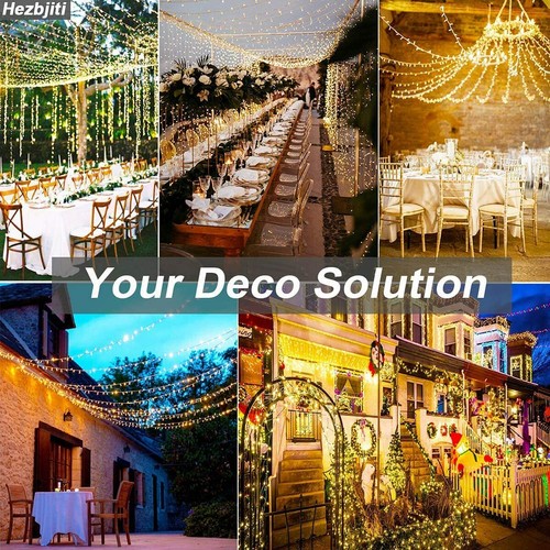 300 LED Curtain Fairy Lights String Indoor/Outdoor Wedding Party Wall Decor - Picture 16 of 33