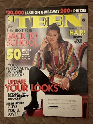 Aug 1993 TEEN magazine Back To School Denise Richards Kurt Cobain Eddie Vedder
