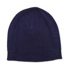 New Mens ALFANI Navy Rib Knit Beanie Hat One Size