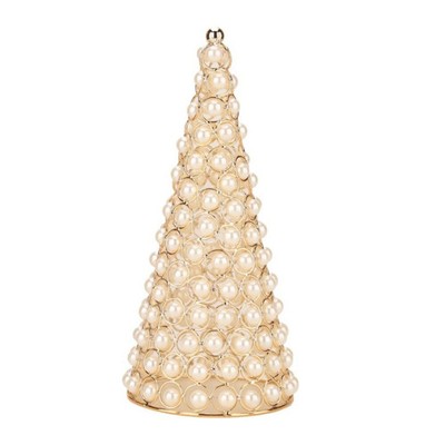 Mark Roberts Elegant Pearl Cone Tree, 12 inch