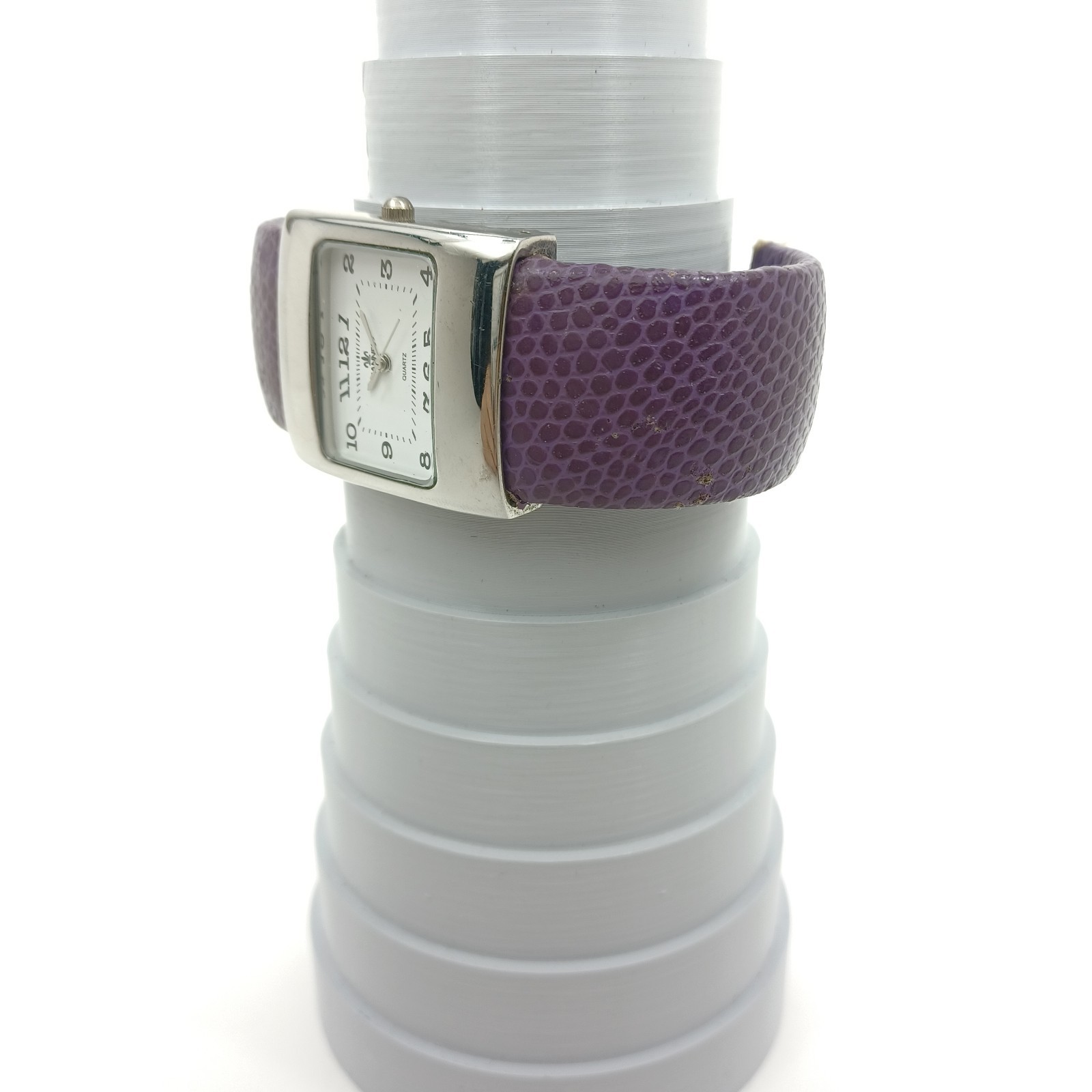 Vannes Paris Rectangular Quartz Watch Silver Case… - image 7