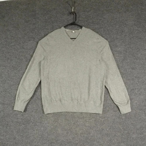 Maglione Gap Uomo Extra Large Preppy 100% Cotone Manica Lunga Scollo V Leggero - Foto 1 di 8