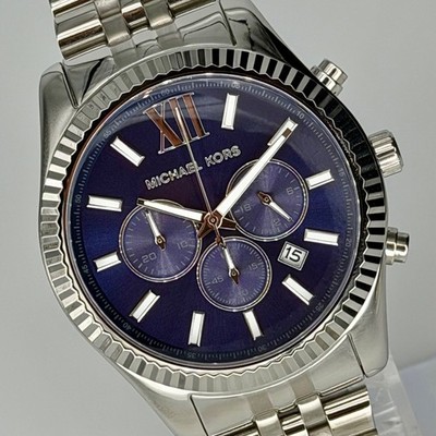 MICHAEL KORS Lexington MK8280 Chronograph 45 mm Navy Dial  display picture 1