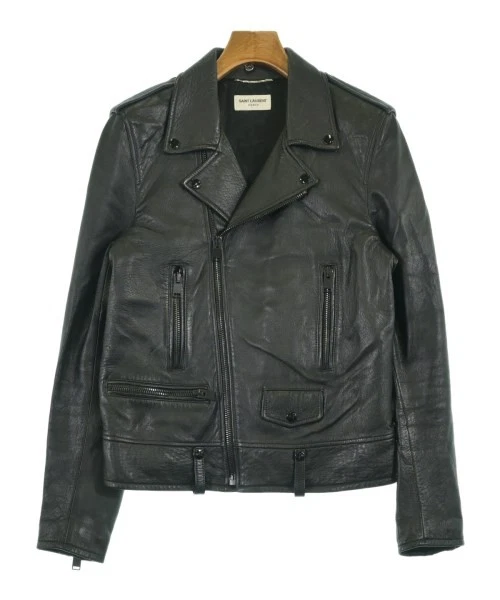 SAINT LAURENT PARIS ミリタリーレザージャケット 46 Saint Laurent Motorcycle Jacket Regular Size Coats, Jackets