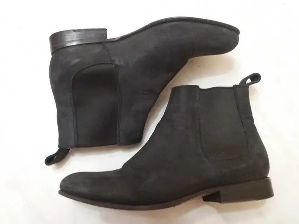 Women Navyboot Boots Black Nubuck 37
