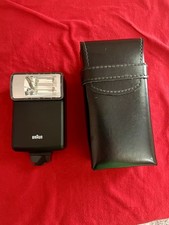Vintage Braun Hobby 23B Camera/ Shoe Speedlite Flash With Leather Case