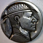 1930 's Era HOBO Buffalo Nickel Coin ~ NICE Hand Carved NR  FREE SHIP