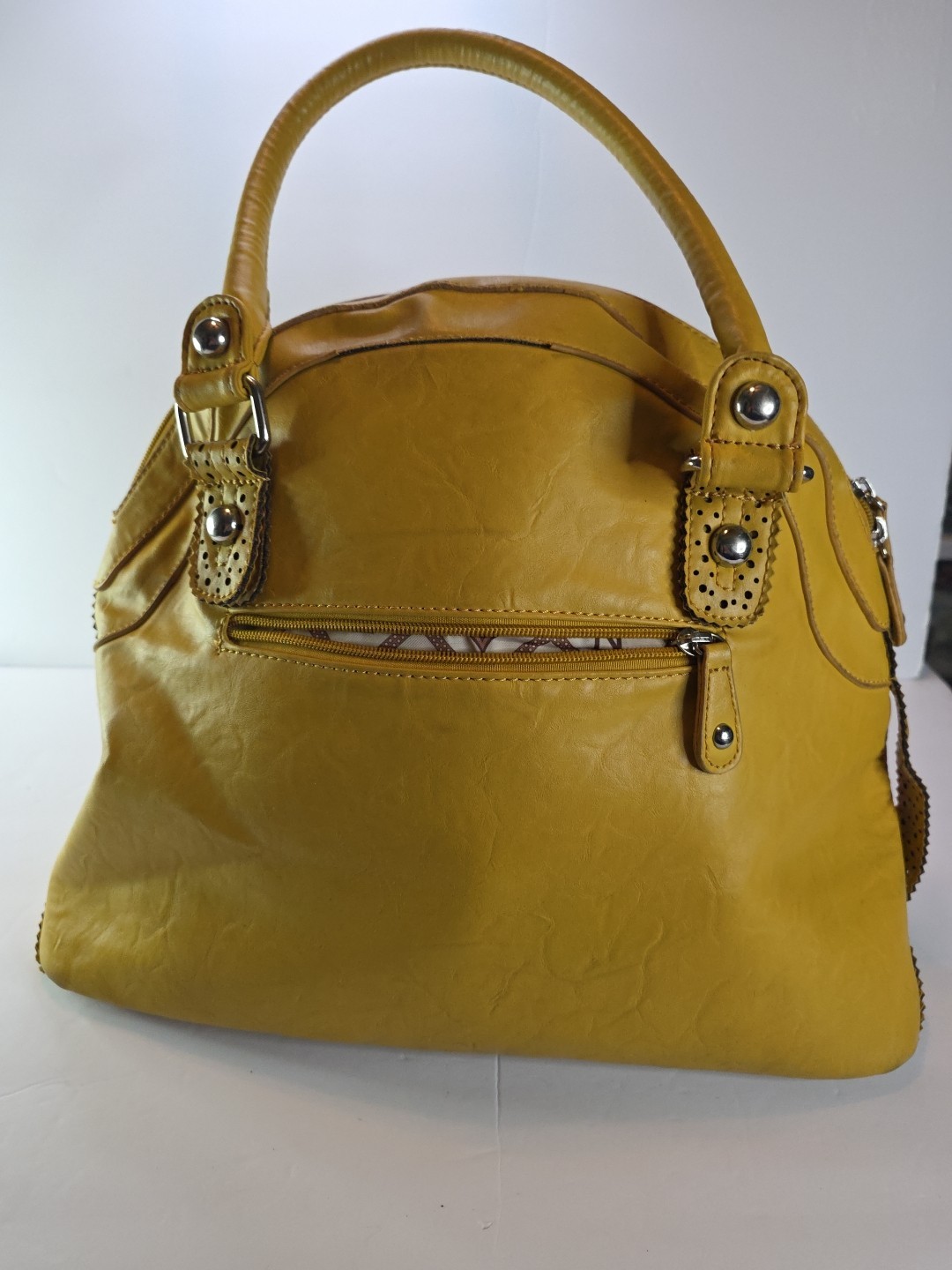 Nicole Lee USA Yellow Python Embossed Satchel Pur… - image 4